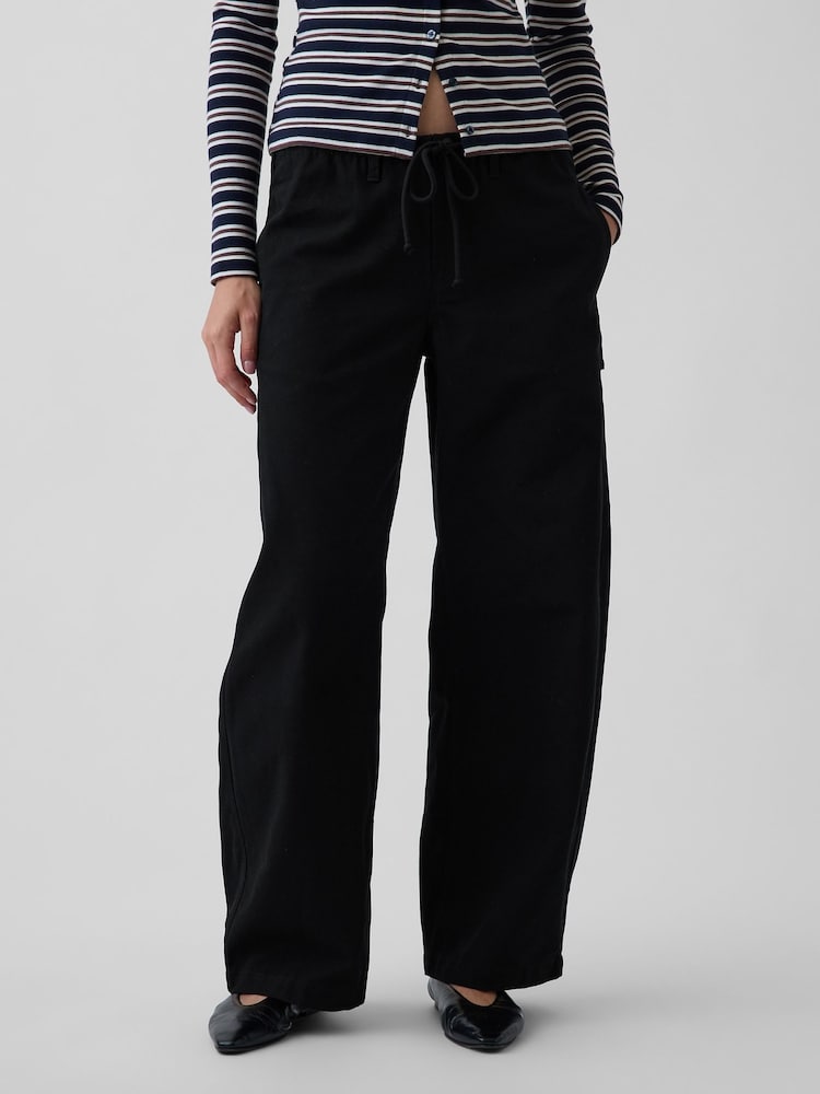 Gap Black Easy Barrel Cargo Trousers - Image 1 of 5 Gap Black Easy Barrel Cargo Trousers - Image 1 of 5