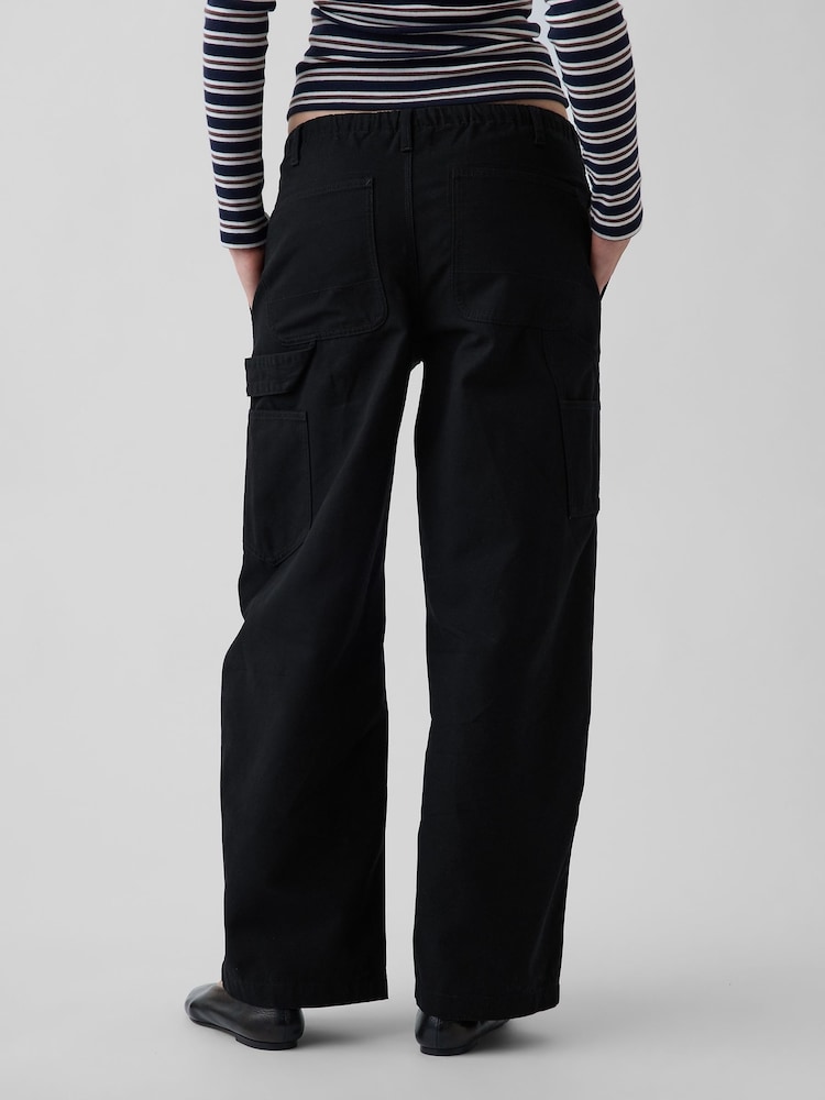 Gap Black Easy Barrel Cargo Trousers - Image 2 of 5 Gap Black Easy Barrel Cargo Trousers - Image 2 of 5