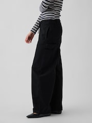 Gap Black Easy Barrel Cargo Trousers - Image 3 of 5
