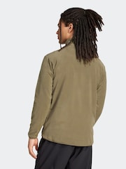 adidas Green Essentials 1/2 Zip Fleece Jacket - Image 2 of 7