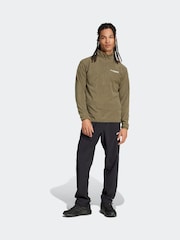 adidas Green Essentials 1/2 Zip Fleece Jacket - Image 4 of 7