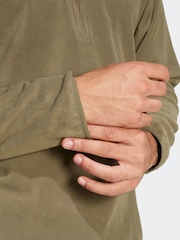 adidas Green Essentials 1/2 Zip Fleece Jacket - Image 6 of 7