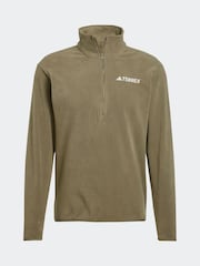 adidas Green Essentials 1/2 Zip Fleece Jacket - Image 7 of 7
