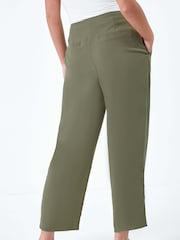 Roman Green Cropped Tapered Trousers - Image 3 of 5