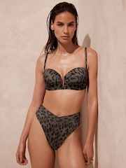 Mint Velvet Animal Padded Underwired Bikini Top - Image 2 of 9