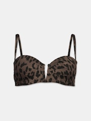 Mint Velvet Animal Padded Underwired Bikini Top - Image 7 of 9