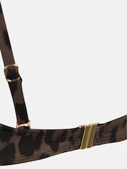 Mint Velvet Animal Padded Underwired Bikini Top - Image 9 of 9
