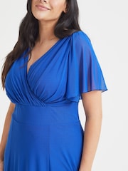 Scarlett & Jo Blue Isabelle Angel Sleeve Maxi Dress - Image 2 of 4