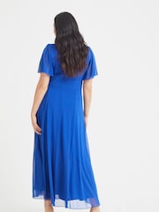 Scarlett & Jo Blue Isabelle Angel Sleeve Maxi Dress - Image 4 of 4