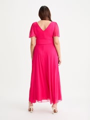 Scarlett & Jo Pink Isabelle Solid Float Sleeve Maxi Dress - Image 2 of 5