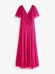 Scarlett & Jo Pink Isabelle Solid Float Sleeve Maxi Dress - Image 5 of 5