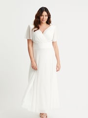 Scarlett & Jo Natural Isabelle Angel Sleeve Maxi Dress - Image 1 of 4