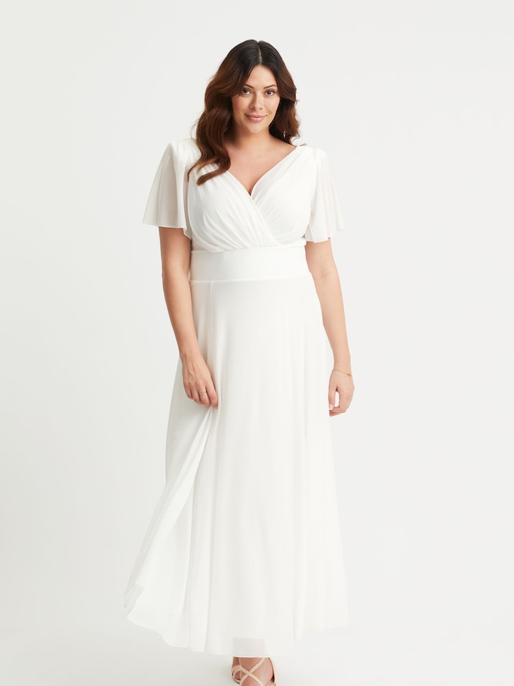 Scarlett & Jo Natural Isabelle Angel Sleeve Maxi Dress - Image 1 of 4