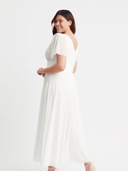 Scarlett & Jo Natural Isabelle Angel Sleeve Maxi Dress - Image 4 of 4