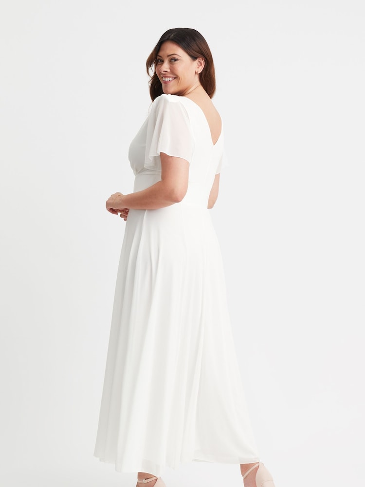 Scarlett & Jo Natural Isabelle Angel Sleeve Maxi Dress - Image 4 of 4