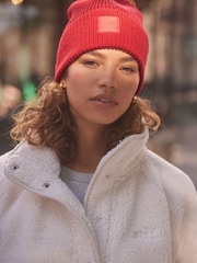 self. Red Merino Beanie - Image 3 of 3