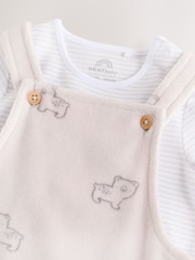 Oso gris - Conjunto de peto y body de velour (0 meses-2 años) - Imagen 5 de 11
