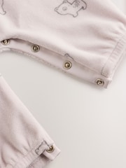 Oso gris - Conjunto de peto y body de velour (0 meses-2 años) - Imagen 8 de 11