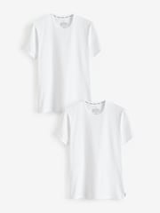 Calvin Klein White Crew Neck T-Shirt 2 Pack - Image 1 of 2