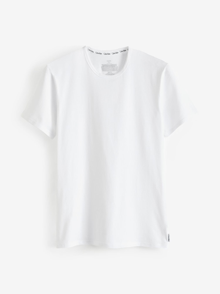 Calvin Klein White Crew Neck T-Shirt 2 Pack - Image 2 of 2