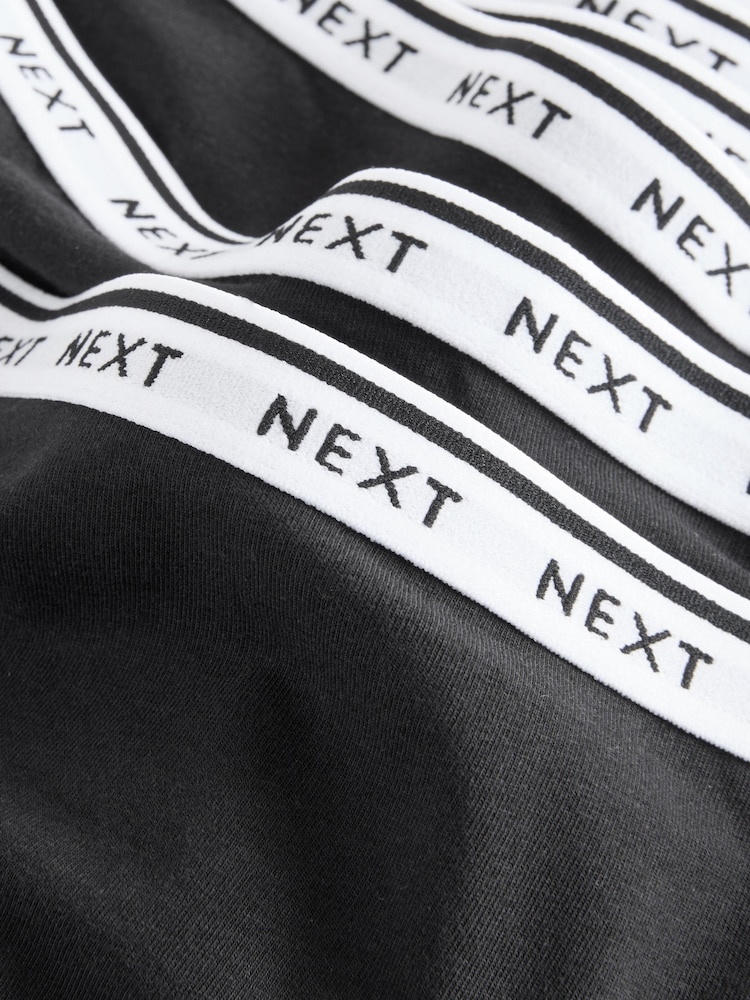 Black Short Cotton Logo Knickers 7 Pack - Image 7 of 7
