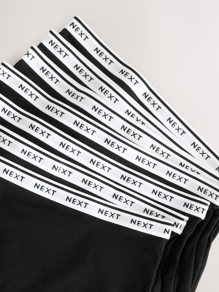 Black Full Brief Logo Knickers 7 Pack - Image 10 of 10