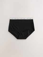 Black Full Brief Logo Knickers 7 Pack - Image 3 of 10