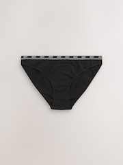 Black High Leg Logo Knickers 7 Pack - Image 2 of 2