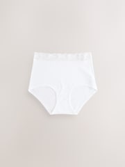 Pastel Full Brief Cotton and Lace Knickers 7 Pack - Image 3 of 10
