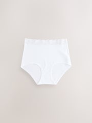 Pastel Full Brief Cotton and Lace Knickers 7 Pack - Image 4 of 10