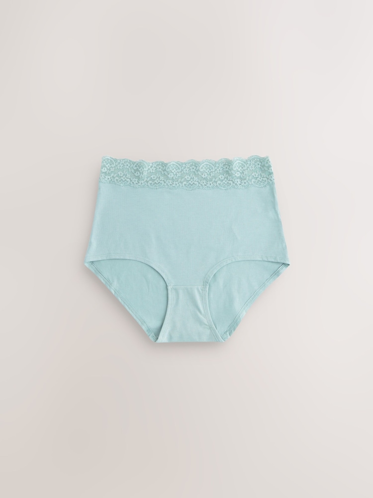 pastel - Lot de 7 culottes en coton et dentelle - Image 6 of 10