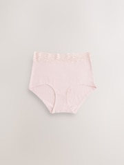 Pastel Full Brief Cotton and Lace Knickers 7 Pack - Image 7 of 10