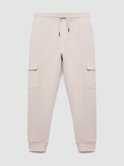 Mango Brown 100% Cotton Cargo Jogger Trousers - Image 1 of 4
