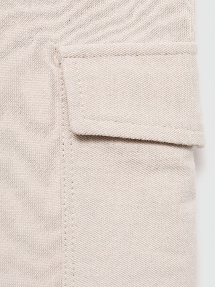 Mango Brown 100% Cotton Cargo Jogger Trousers - Image 4 of 4