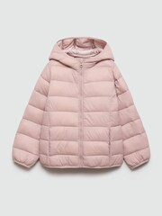 Mango Pink Hood Quilted Coat - Image 1 of 3