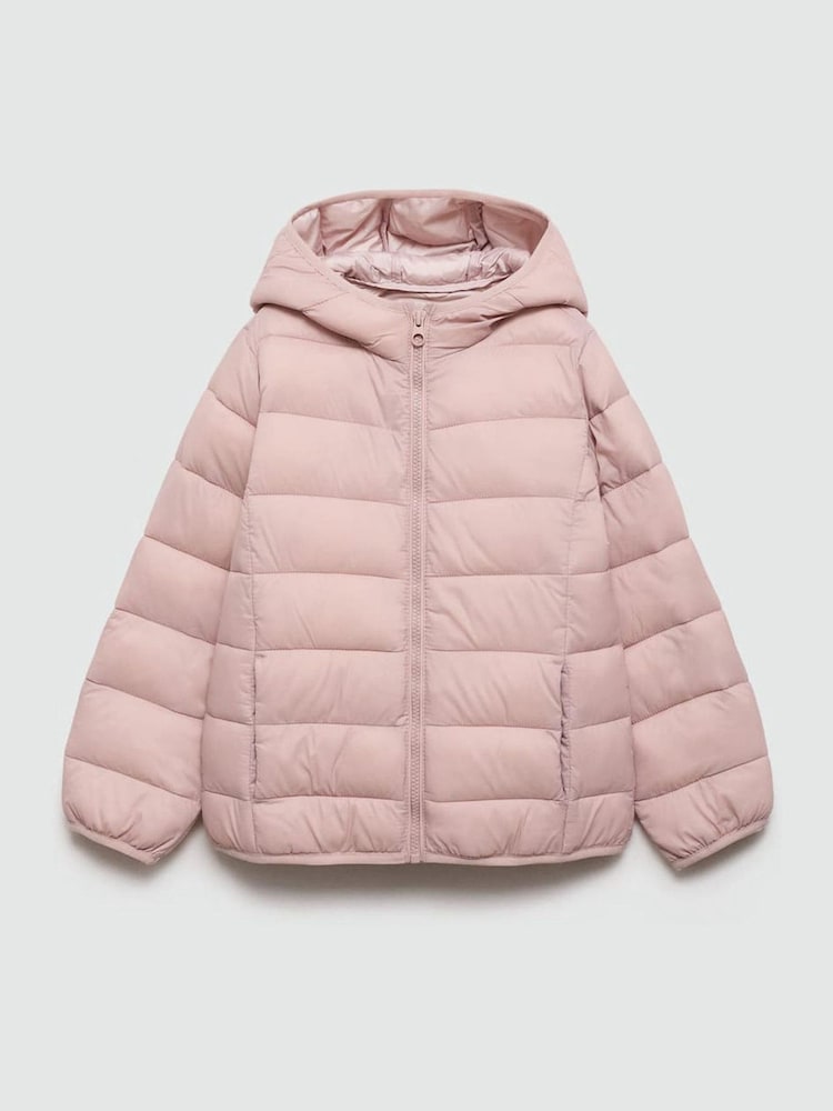 Mango Pink Hood Quilted Coat - Image 1 of 3
