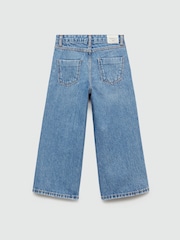 Mango Blue 100% Cotton Culotte Jeans - Image 2 of 3