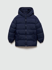 Mango Blue Hood Quilted Coat - Image 5 of 8