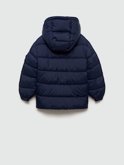 Mango Blue Hood Quilted Coat - Image 6 of 8
