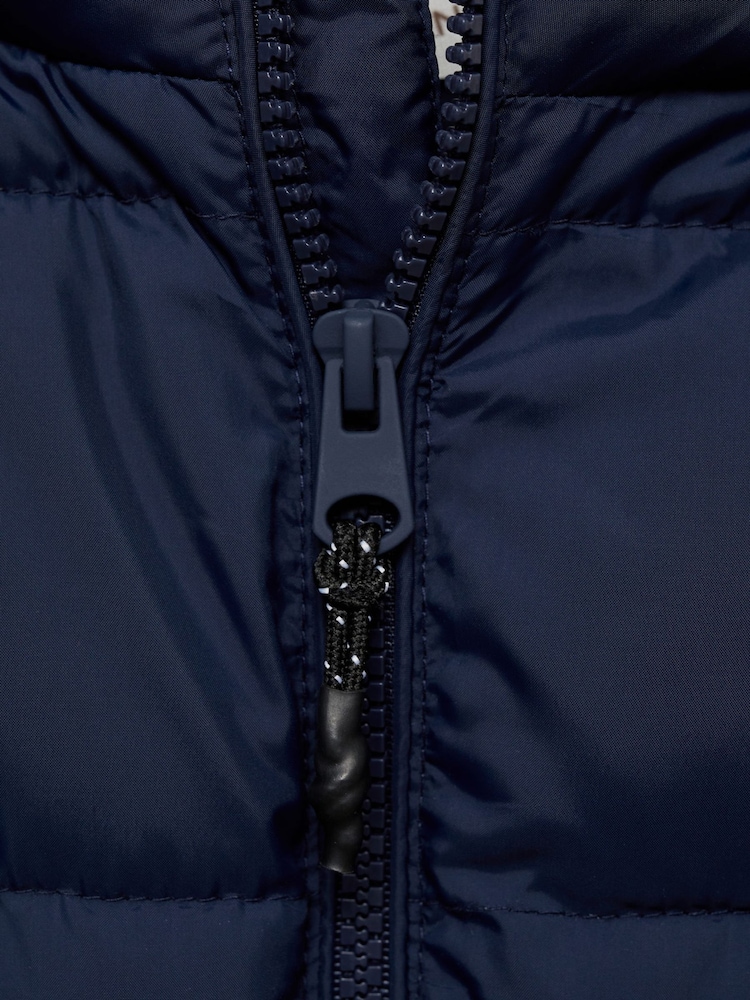 Mango Blue Hood Quilted Coat - Image 8 of 8