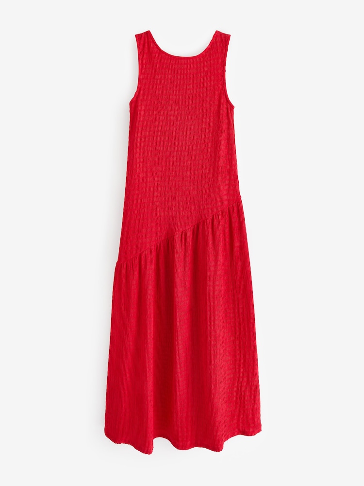 Simply Be Red Textured Jersey Maxi Dress - Image 5 of 5
