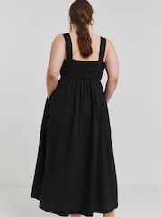 Simply Be Black 100% Cotton Poplin Apron Dress - Image 3 of 4