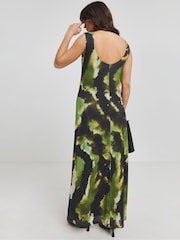 Simply Be Green Dry Mesh Maxi Dress - Image 3 of 4