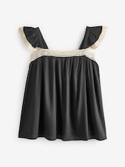 Simply Be Black Crochet Trim Cami - Image 5 of 5
