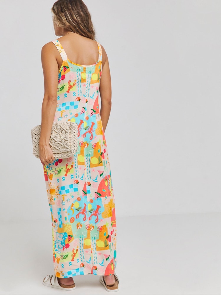 Simply Be Blue Tie Front Midi Dress - Image 2 of 4 Simply Be Blue Tie Front Midi Dress - Image 2 of 4