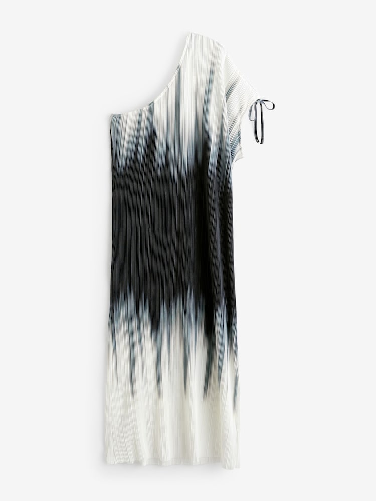 Simply Be White Ombre Plisse Maxi Dress - Image 5 of 5