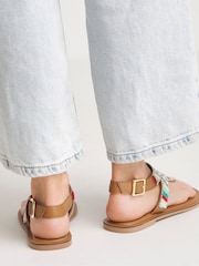 Simply Be Multi Extra Wide Fit Beaded Toe Post Flat Sandals - Image 2 of 4