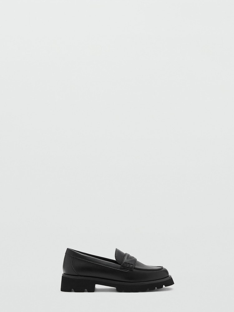 Mango Black Classic School Loafers - Image 1 of 7 Mango Black Classic School Loafers - Image 1 of 7