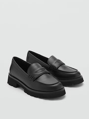 Mango Black Classic School Loafers - Image 3 of 7