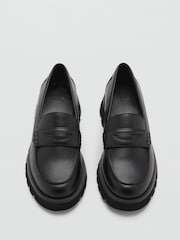 Mango Black Classic School Loafers - Image 4 of 7